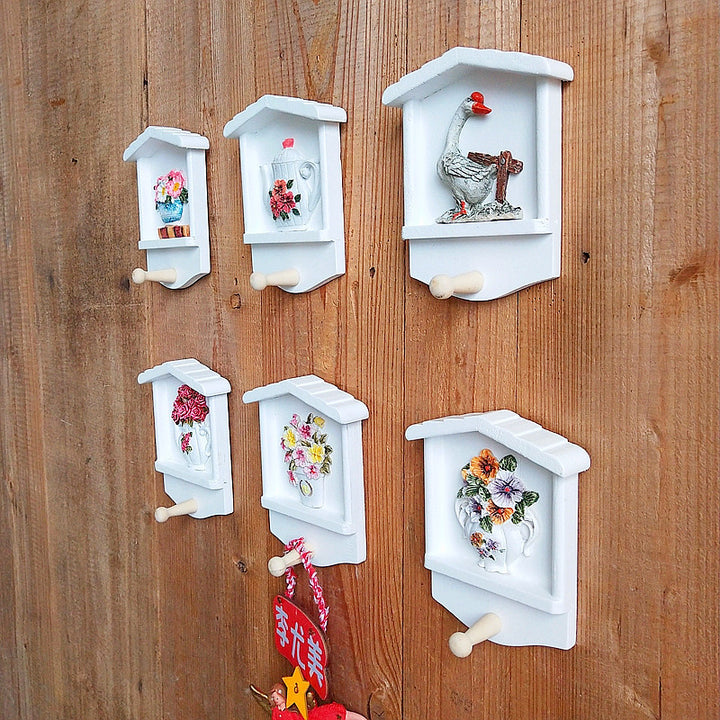 Decorative Keychain Wall Mount with Sunflower Design