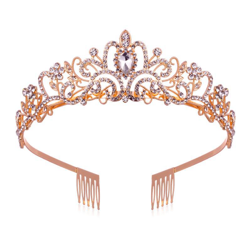 Ladies Sparkling Crystal Tiara with Filigree Design Stornfield