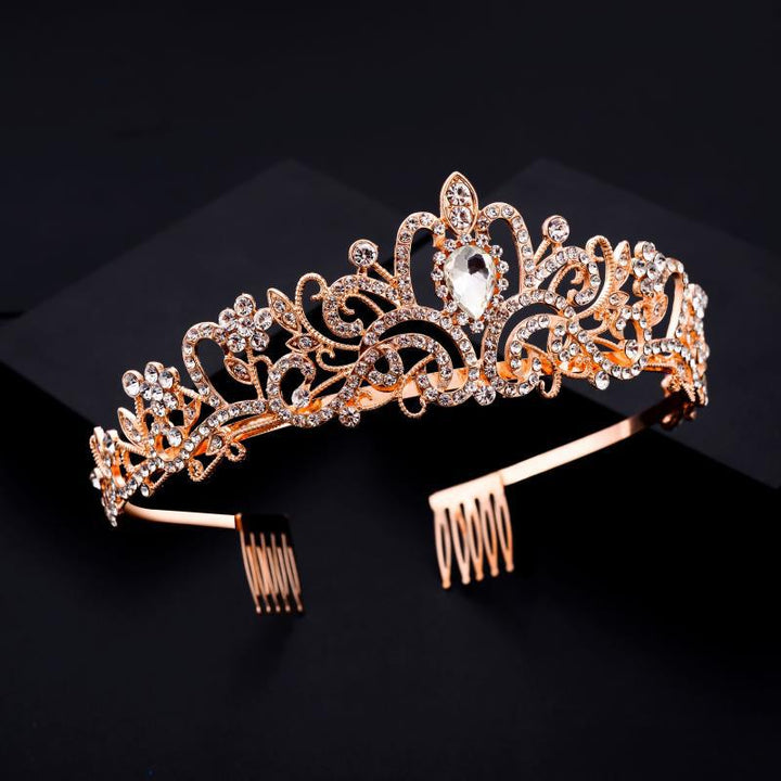 Ladies Sparkling Crystal Tiara with Filigree Design Stornfield