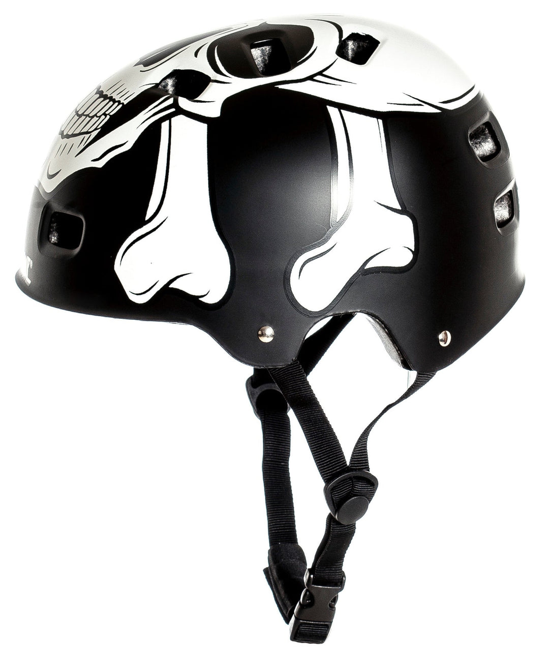 skull graphic multi-sport skate and bicycle safety helmet with adjustable chin strap Stornfield