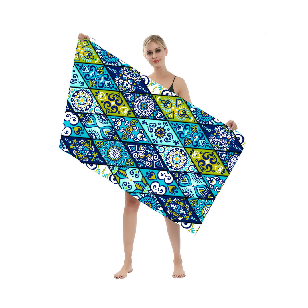 Multifunctional beach towel in creative mandala design Stornfield