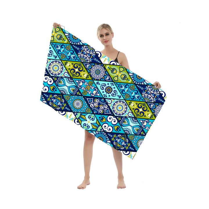 Multifunctional beach towel in creative mandala design Stornfield