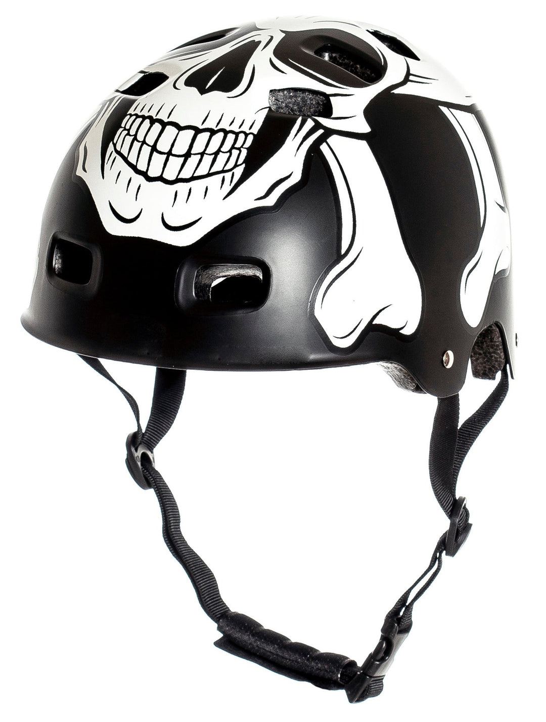 skull graphic multi-sport skate and bicycle safety helmet with adjustable chin strap Stornfield