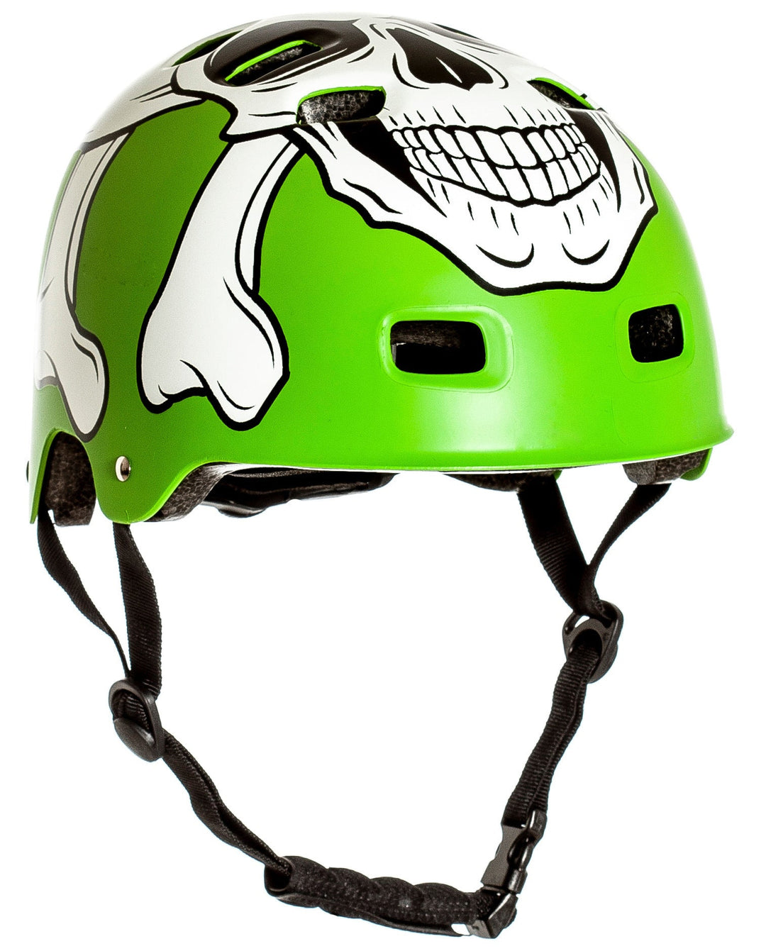 skull graphic multi-sport skate and bicycle safety helmet with adjustable chin strap Stornfield