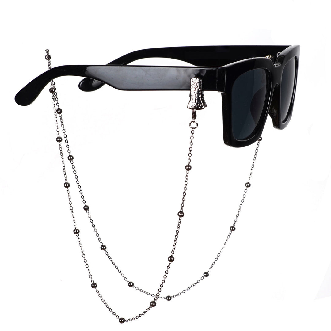 Metallic Crocodile-Clip Eyewear Chain Stornfield
