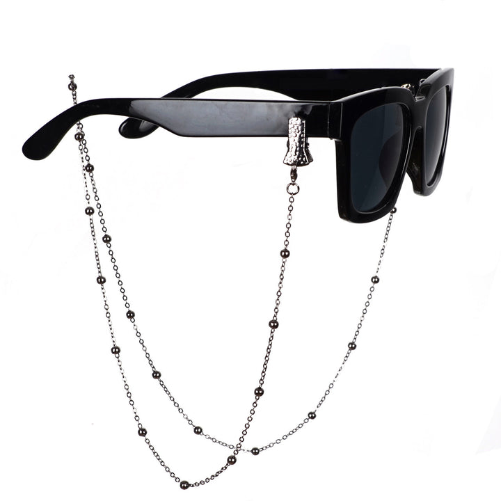 Metallic Crocodile-Clip Eyewear Chain Stornfield