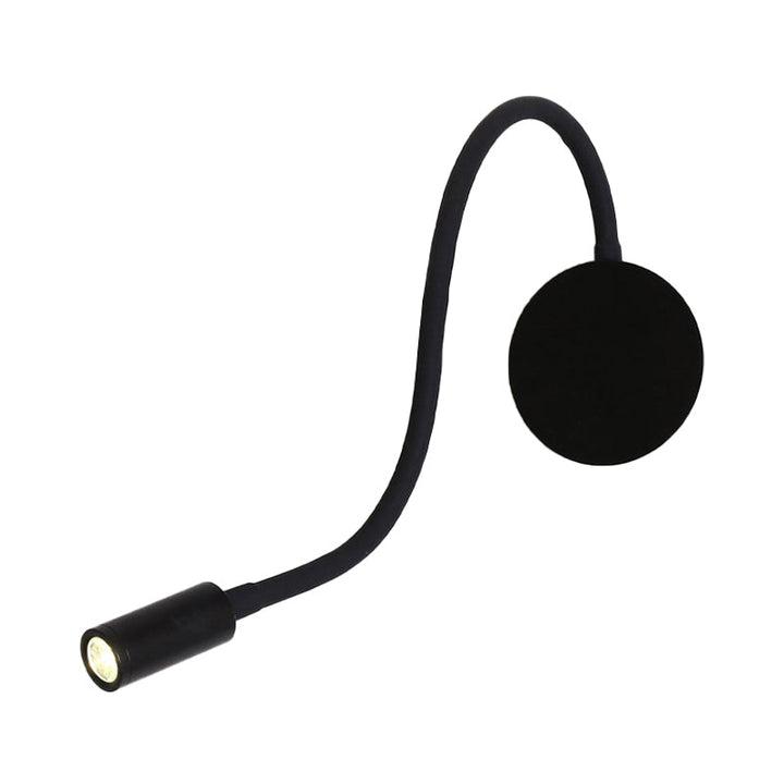 Adjustable Cylinder Reading Wall Light Contemporary Silicone and Metal LED Black/White Sconce Lamp | Stornfield