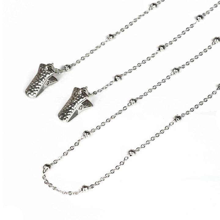 Metallic Crocodile-Clip Eyewear Chain Stornfield