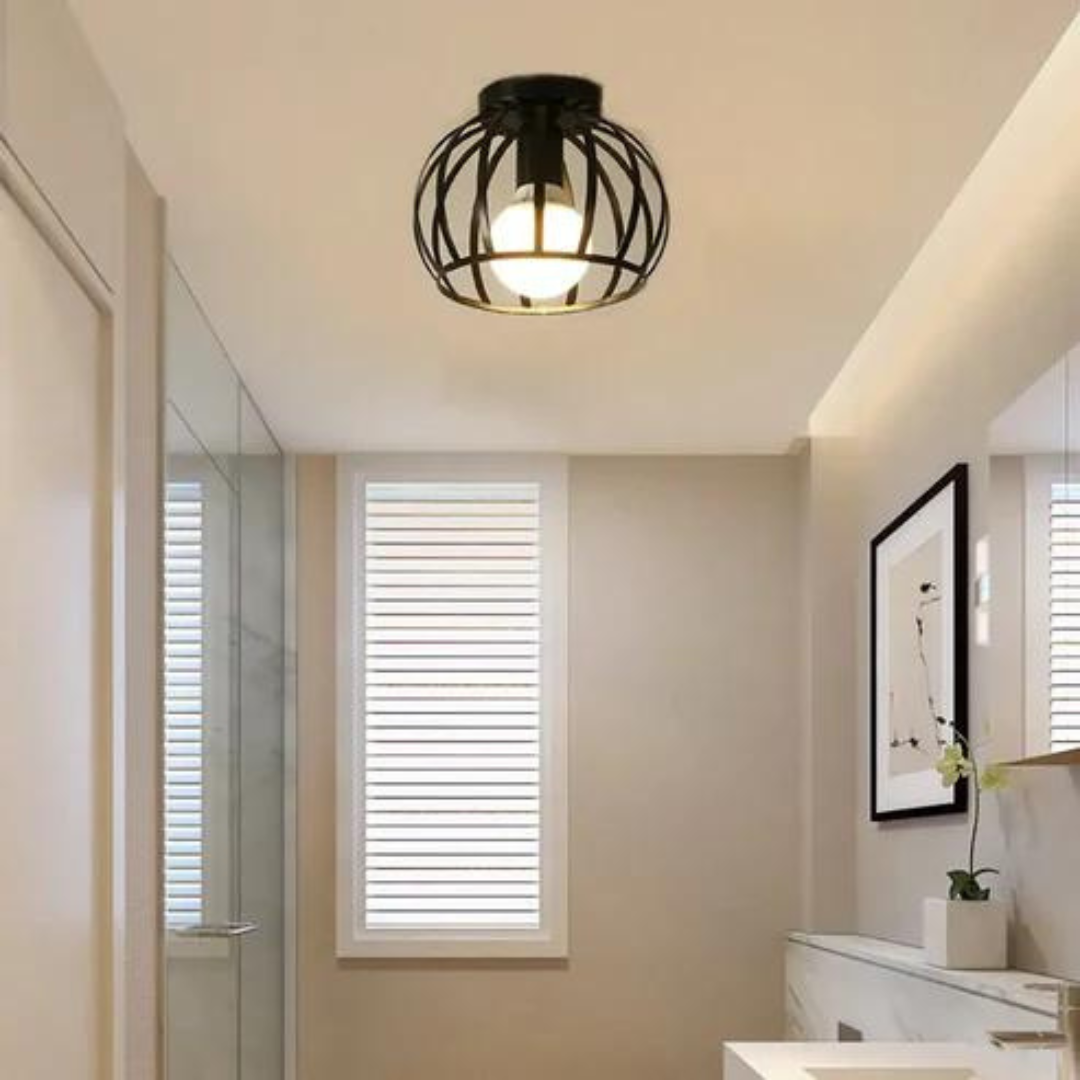 Trendy Industrial Ceiling Lamp with Open Design - ForgeLight | Stornfield