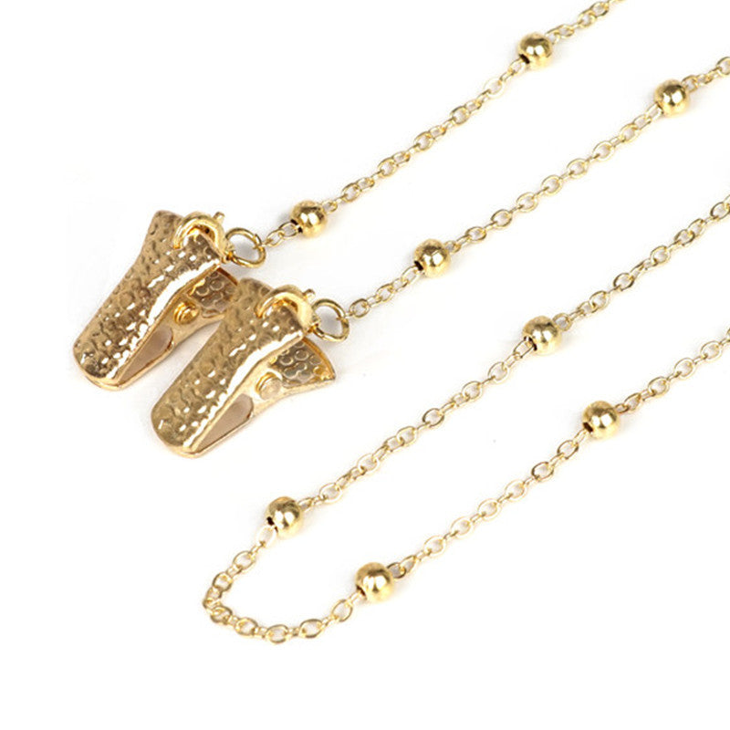 Metallic Crocodile-Clip Eyewear Chain Stornfield