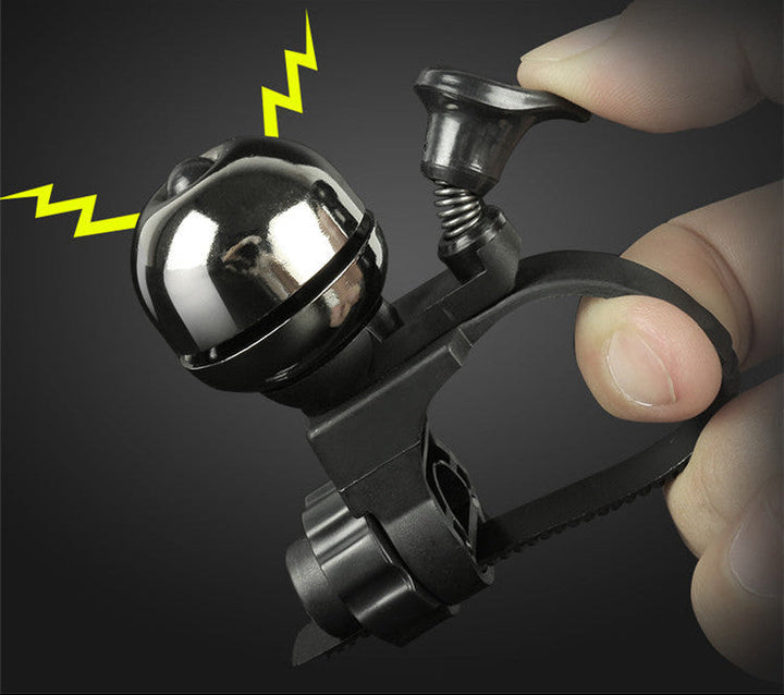 compact adjustable bicycle bell with quick-release silicone strap Stornfield