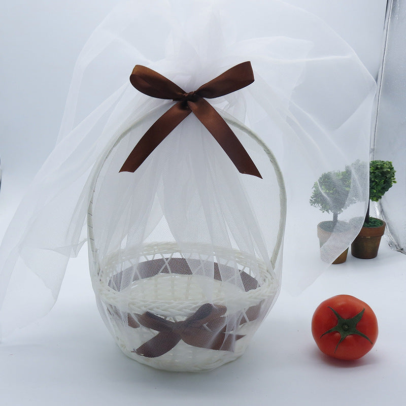 Ladies Wedding Basket with Satin Ribbon Stornfield