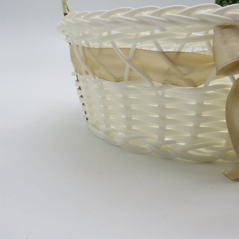 Ladies Wedding Basket with Satin Ribbon Stornfield