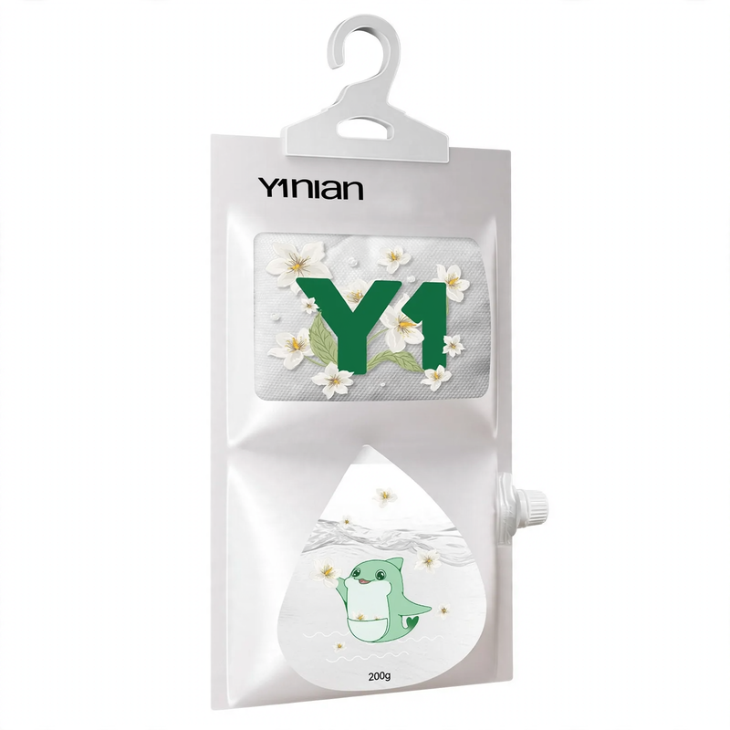 Fragrant dehumidifying bag with peach note