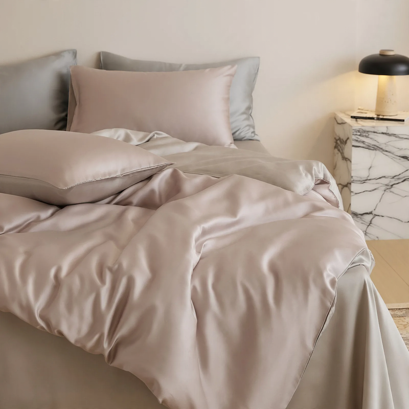 Bedding set, 4-piece, Lyocell, Solid color