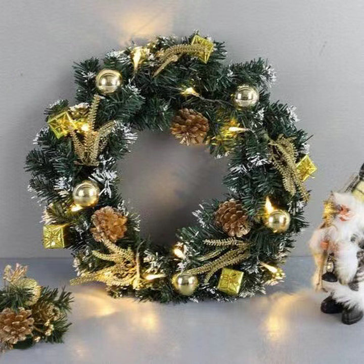 Christmas wreath made of PVC, handcrafted, with or without lighting