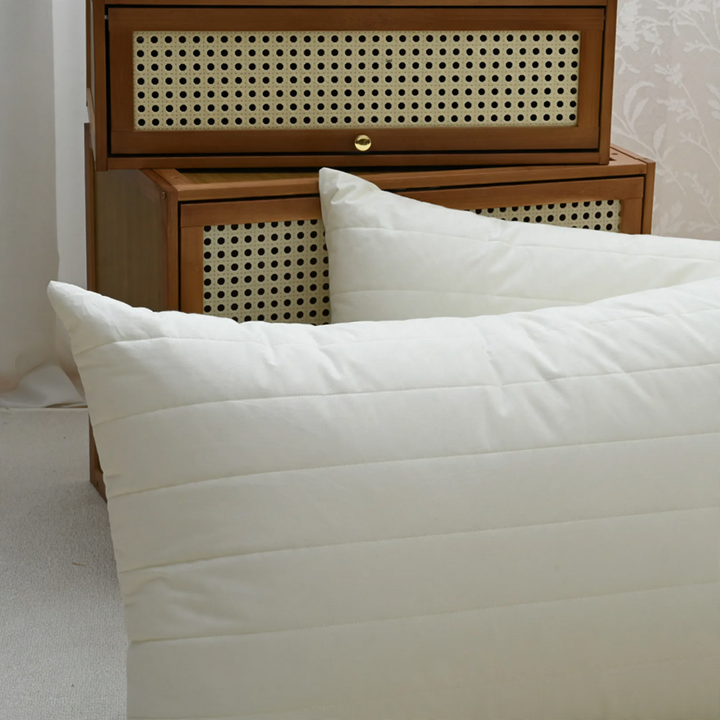 Quilted cotton pillow for adults