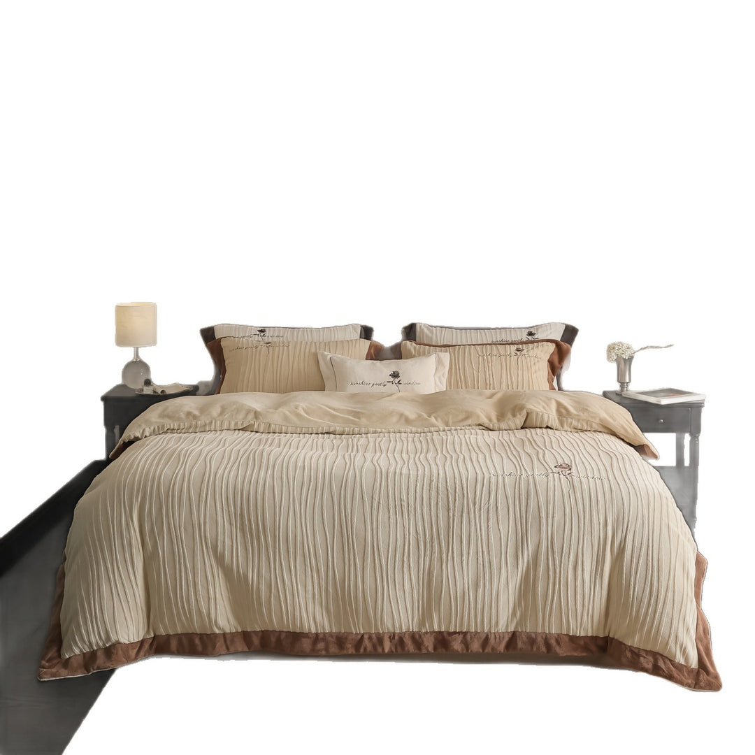 Milk fiber bedding set, 4-piece, matte surface