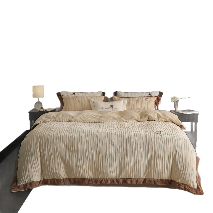 Milk fiber bedding set, 4-piece, matte surface