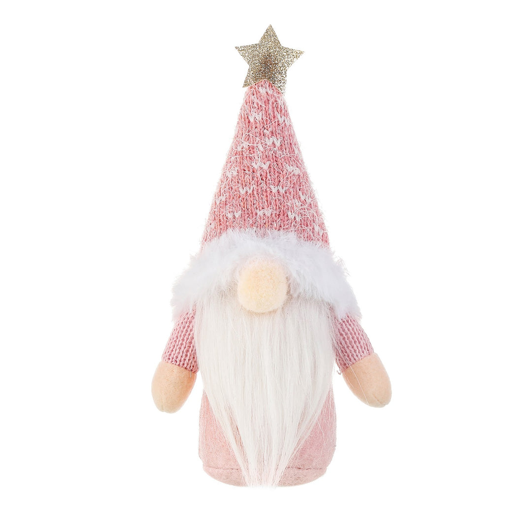 Gnome figure with knitted hat and star