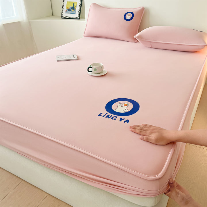 Cotton fitted sheet with padding