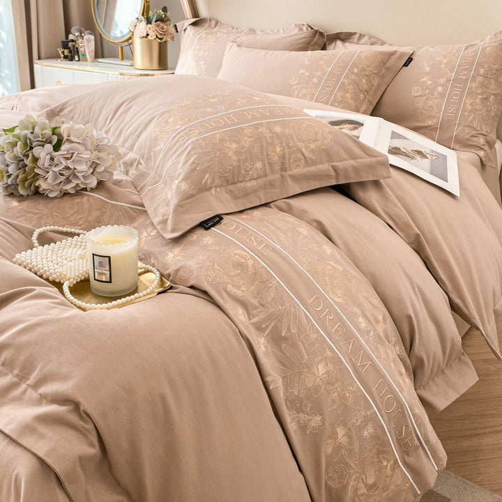 Bedding set made of long-staple cotton, brushed