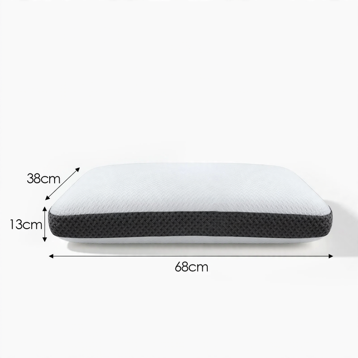 Pocket spring pillow with memory foam, rectangular