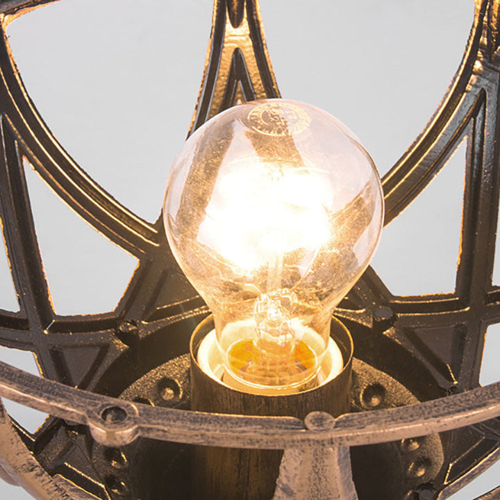 Traditional Colonial Globe Glass Aluminum 1-Light Outdoor Light For Garden | Stornfield