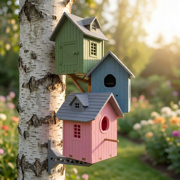 Weatherproof birdhouse in villa design