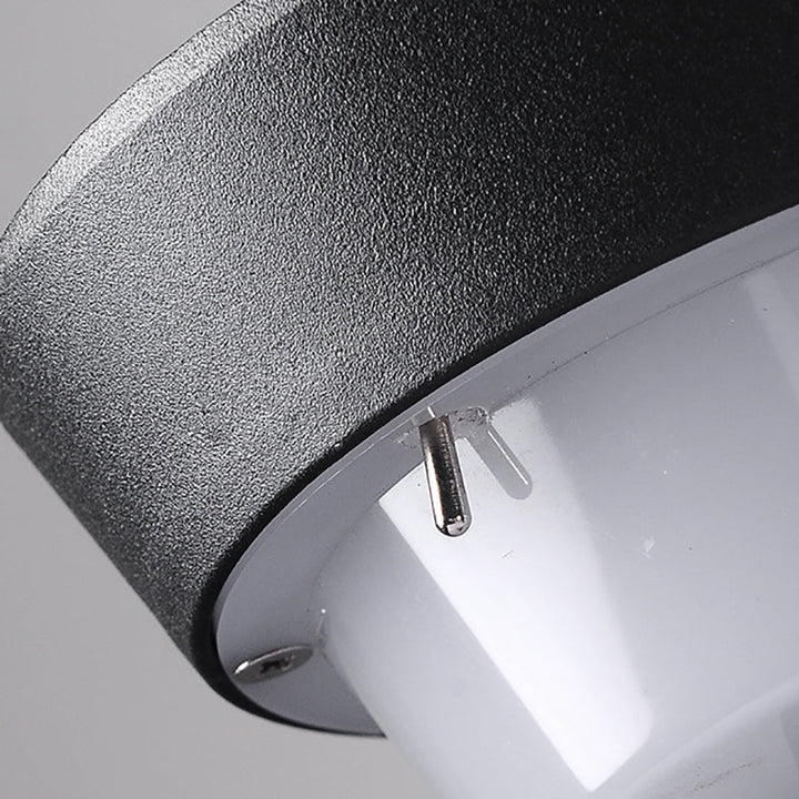 Modern Simplicity Waterproof Solar Round Aluminum Acrylic Outdoor Lights For Garden | Stornfield