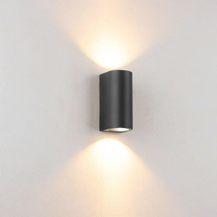 Modern Simple Outdoor Waterproof Aluminum Glass Cylinder 2-Light Wall Sconce Lamp | Stornfield