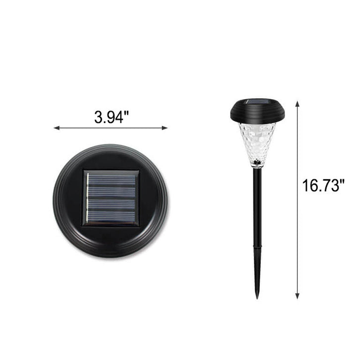 Modern Solar Glass Cone LED Outdoor Garden Ground Insert Landscape Light | Stornfield
