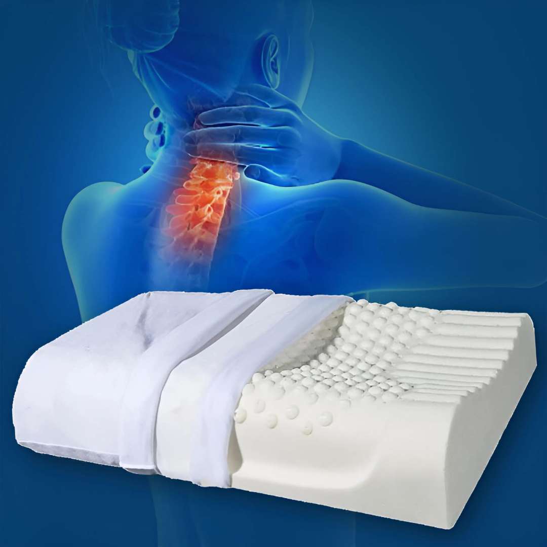 EcoNeck Comfort | 100% Natural Latex Orthopedic Pillow - for Neck Pain - Comfortable and Supportive Pillow - Better Sleep - Stornfield Wellness