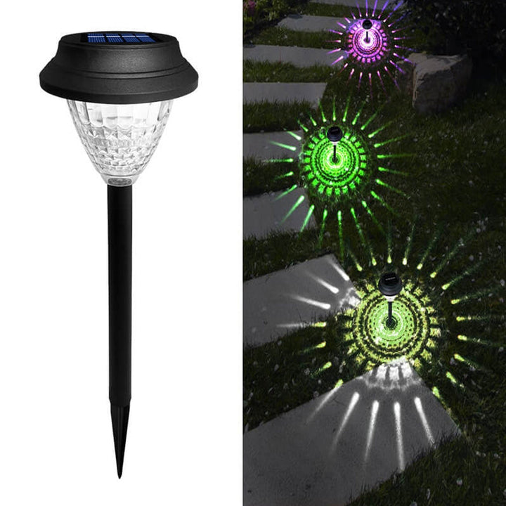 Stornfield | Outdoor Decorative Divergent Circular Luminous Waterproof Solar Shade LED Garden Light