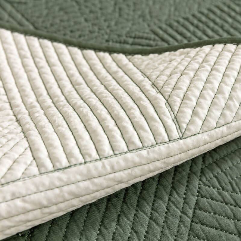 Minimalist All-Season Solid Cotton Geometric Couch Cover | Stornfield