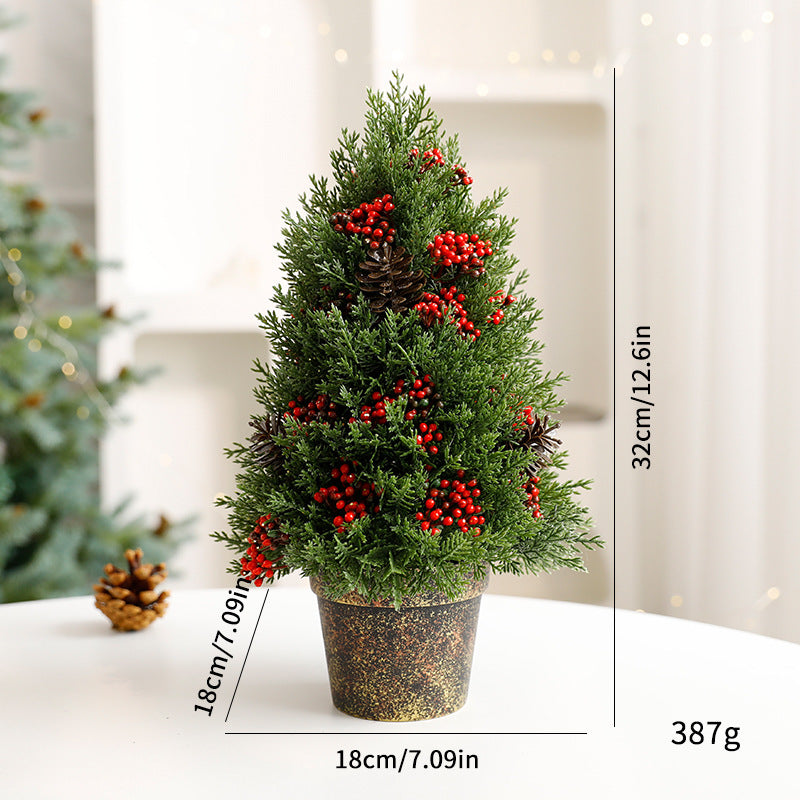 Decorative Mini Christmas Trees in Pot