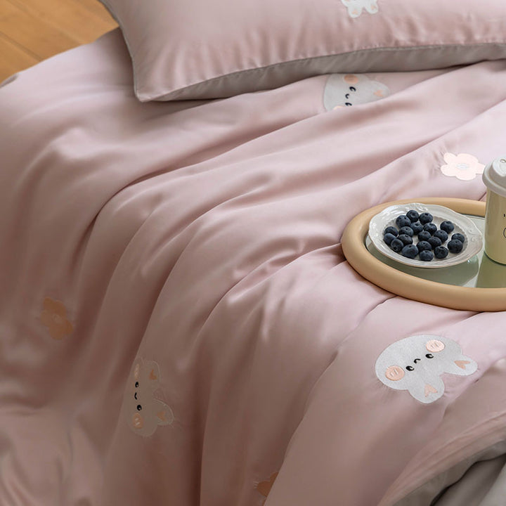Bedding set, 4-piece, Lyocell, animal motif