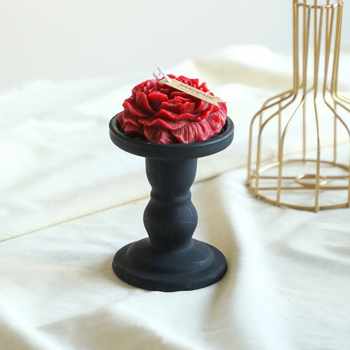 Handcrafted scented candle made from soy blend, wine red