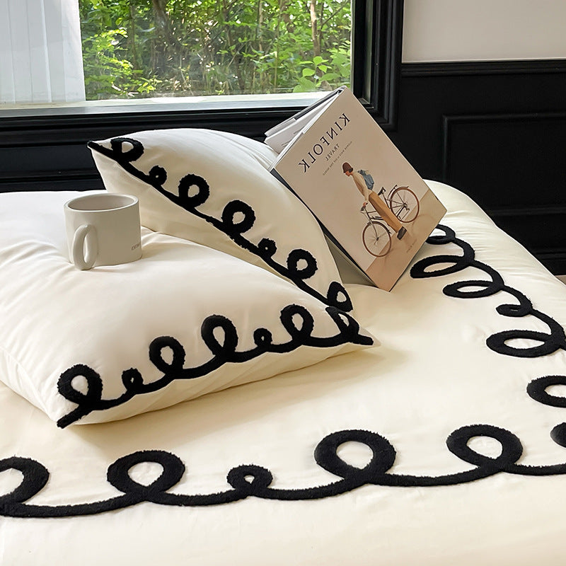 Nordic Bedding Set, Long Staple Cotton, Embroidered