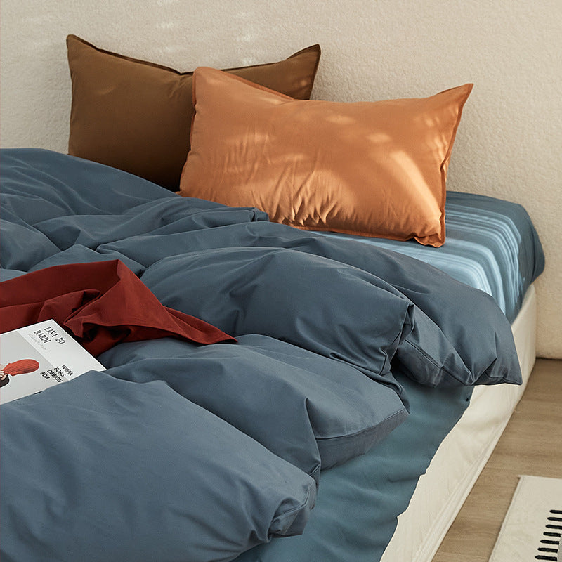 Brushed cotton bed linen, two-tone