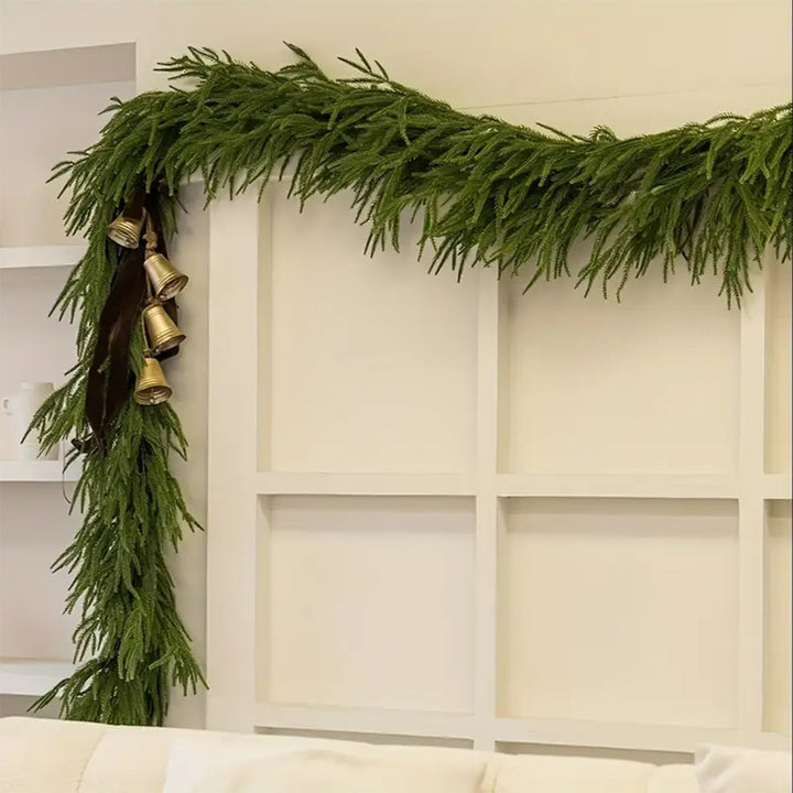 Artificial Norfolk fir wreath made of PE