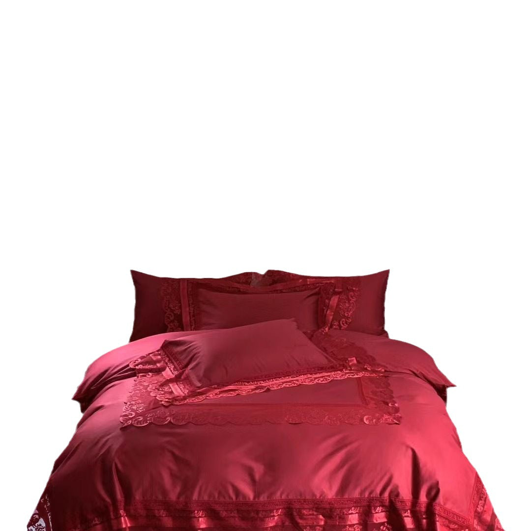 Festive wedding bedding set made of long-staple cotton