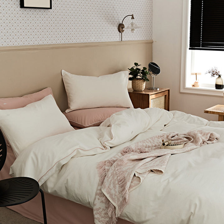 Premium cotton bedding set, brushed, modern and simple