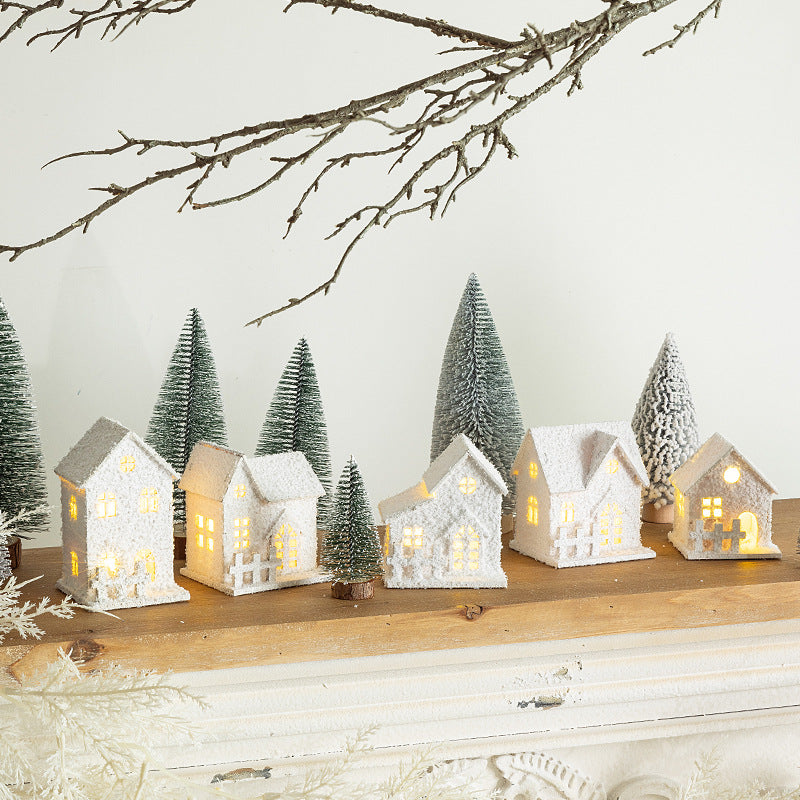 Christmas Wooden Decor Set with Lighting