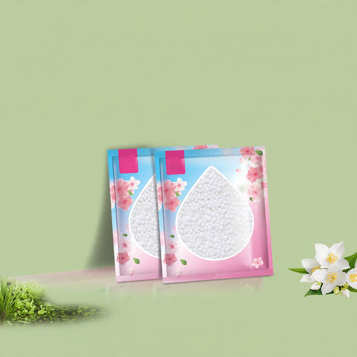 Hanging dehumidifying bag for wardrobes