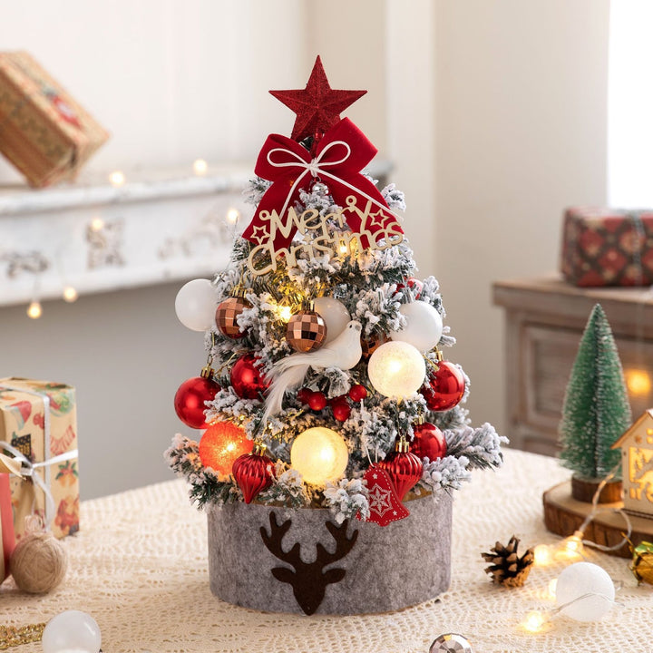 Mini Christmas tree with flocking for the table