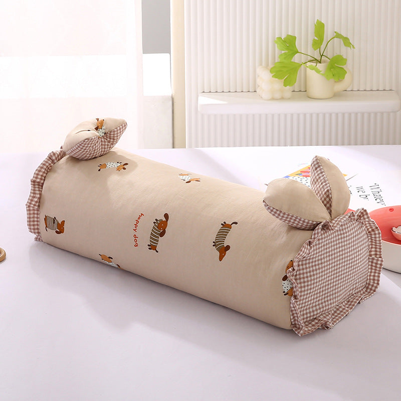 Cotton pillow with buckwheat filling, 20x50cm