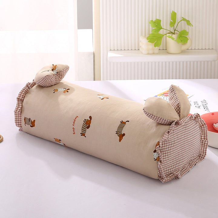 Cotton pillow with buckwheat filling, 20x50cm