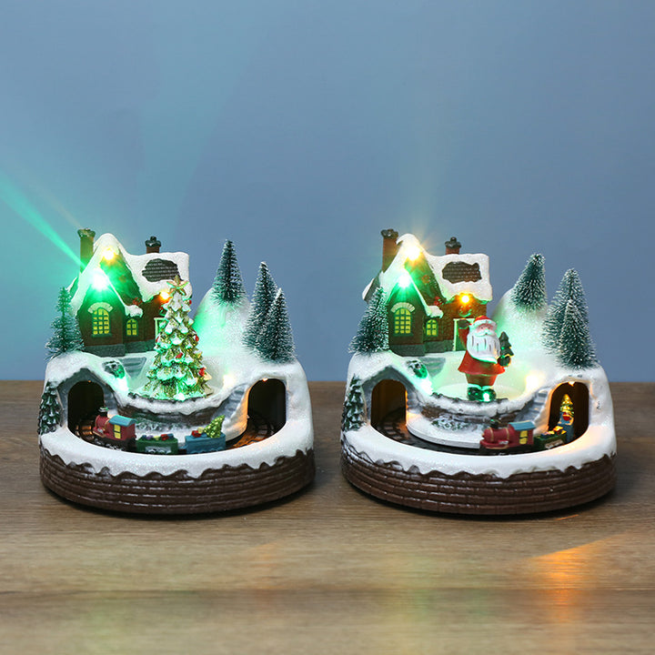 Illuminated Christmas Music House with Light and Music