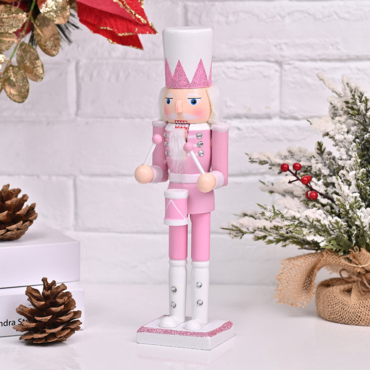 Decorative Nutcracker Wooden Figure, Pink
